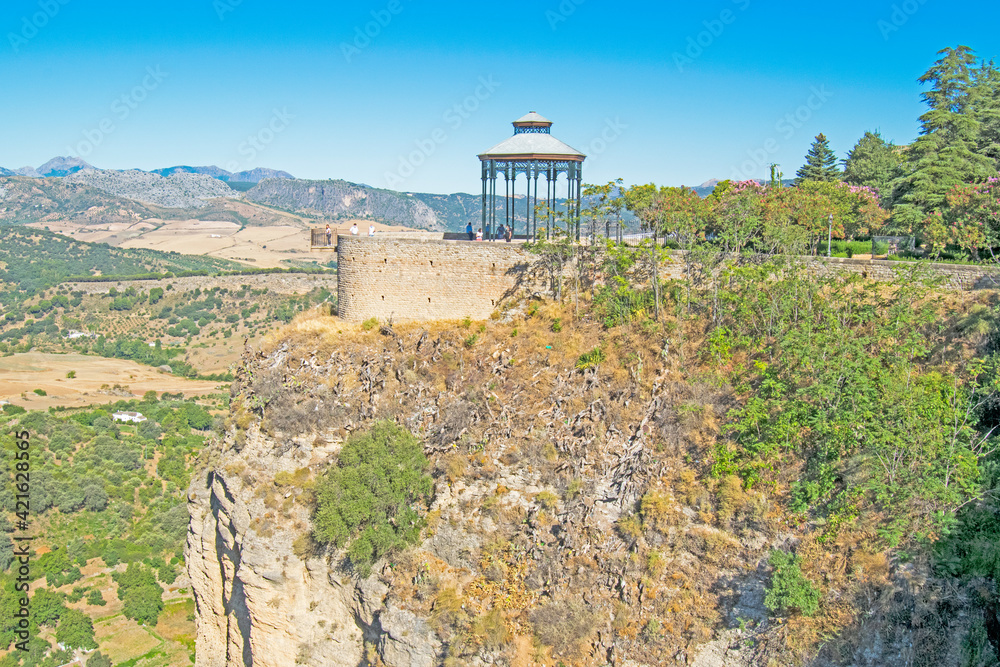 Fototapeta premium Famous viewpoint in the void in Ronda, Malaga, Andalusia, Spain