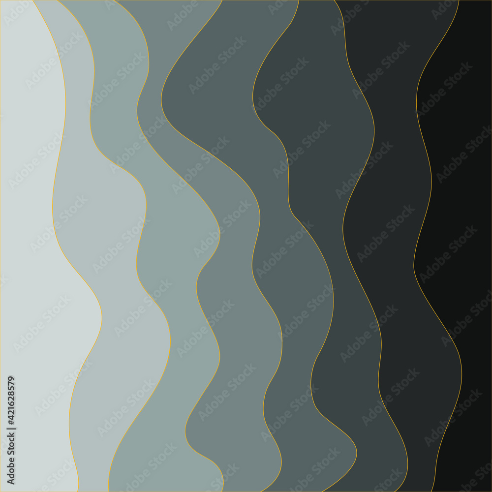 Abstract gray liquid shapes. Yellow outline. Trendy design element for web pages, prints, posters, template, pattern and abstract background Abstract gray liquid shapes. Yellow outline. Trendy design element for web pages, prints, posters, template, pattern and abstract background