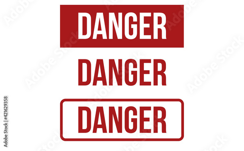 Danger rubber stamp, stamp illustration for manual use, graphic resource