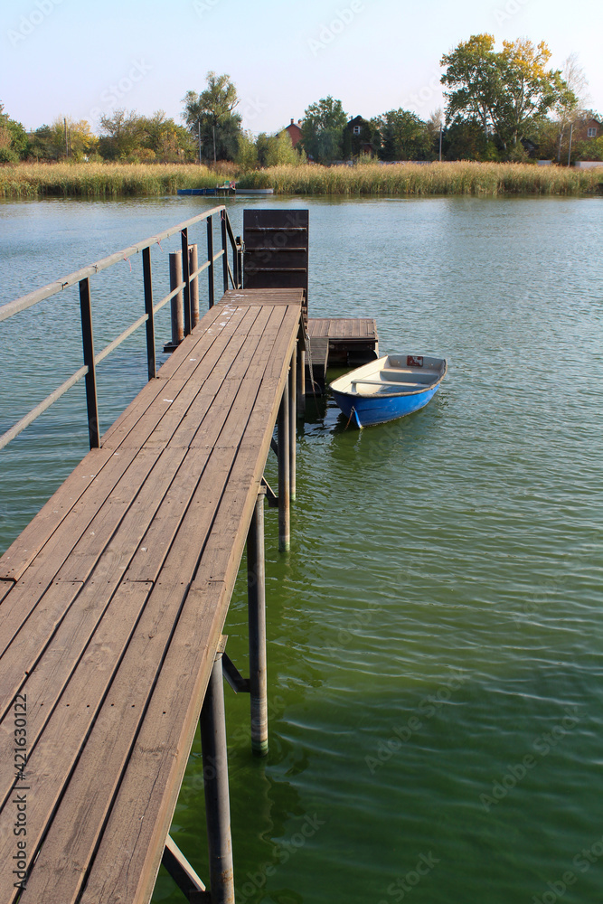 small pier with boat