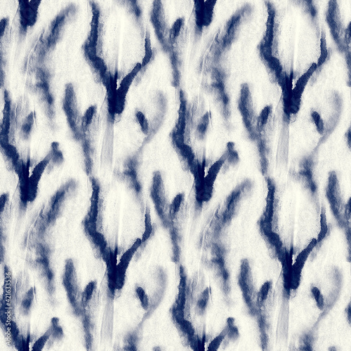 Seamless indigo blue animal print paper fabric photo