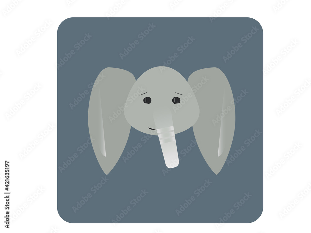Fototapeta premium elephant icon in a unique design