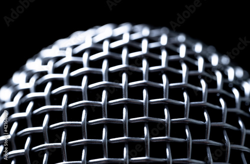 Close-up of microphone
