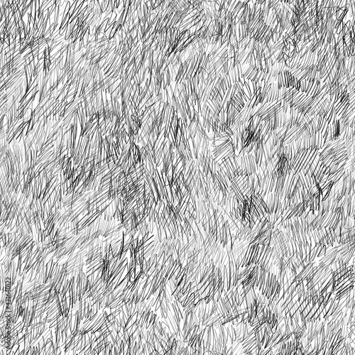Pencil art seamless pattern, abstract repeat hand drawn sketch texture, natural dark grunge background