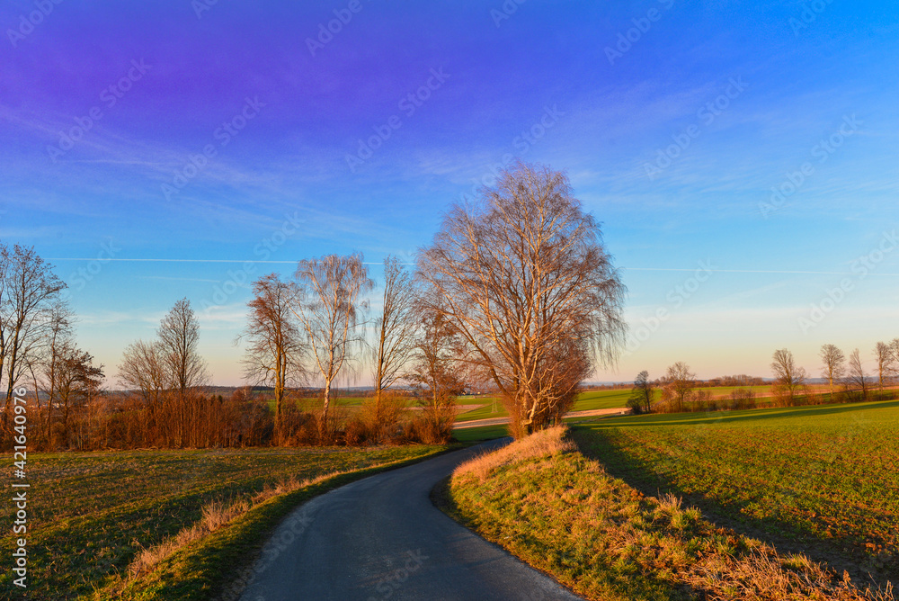 Radweg/Wanderweg in Nidderau im hessischen Main-Kinzig-Kreis Radweg/Wanderweg in Nidderau im hessischen Main-Kinzig-Kreis
