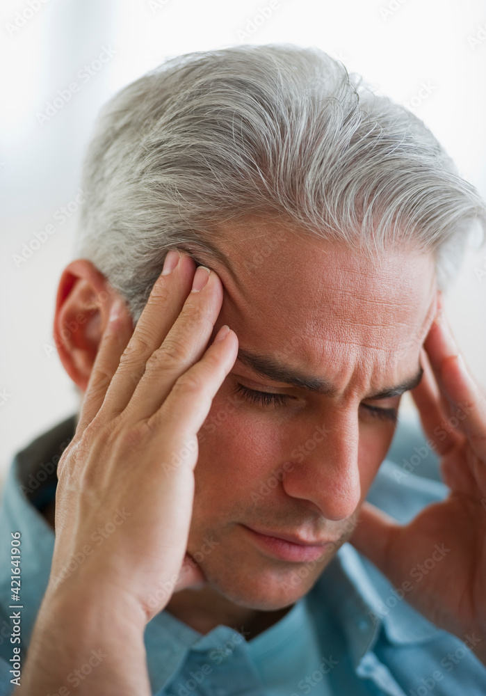 Man with a headache