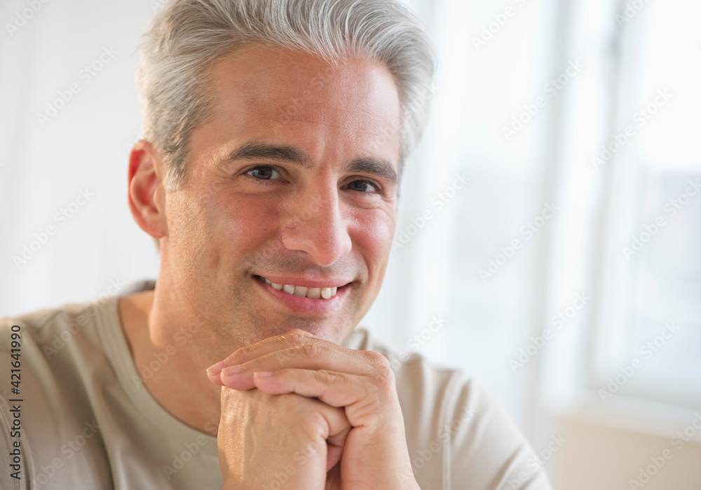 Portrait of a grey haired man Portrait of a grey haired man