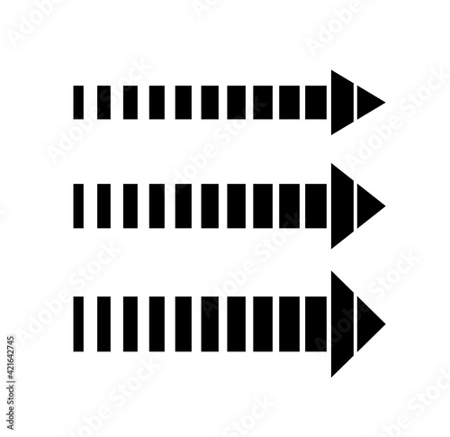 Set of arrows sign, black arrow illustration - Vector