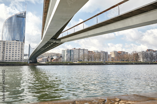 Wallpaper Mural vue de la ville de Liège en Belgique avec la Meuse  Torontodigital.ca