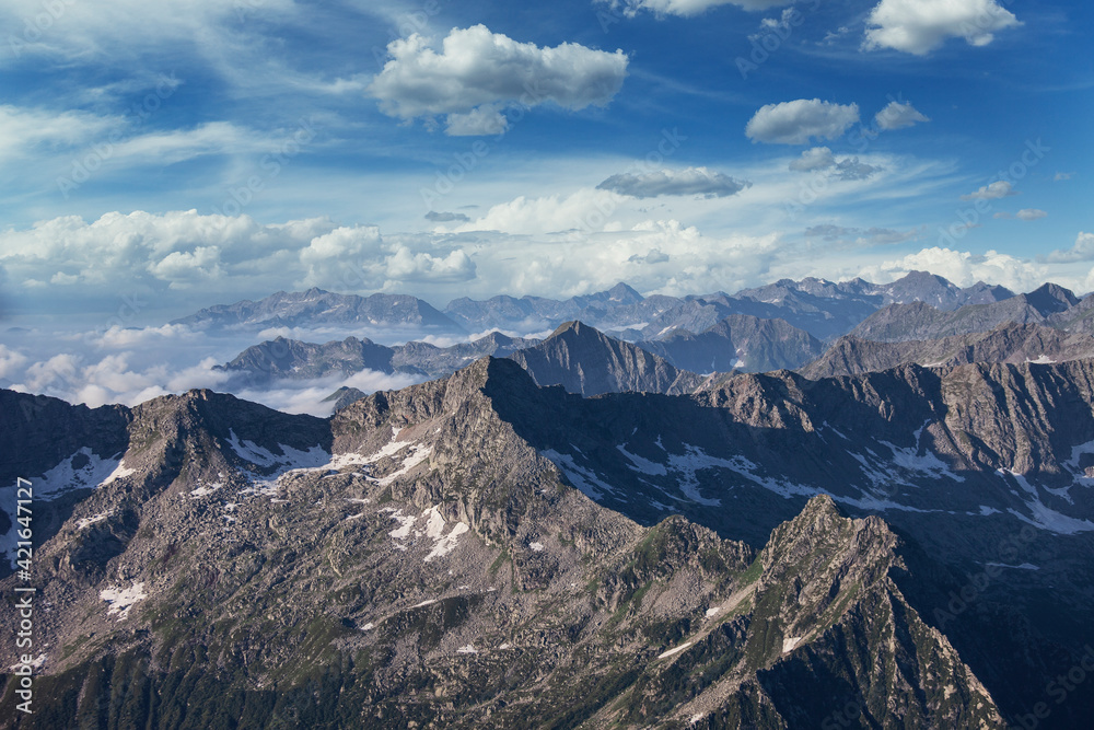 Switzerland, Monte Rosa, Aerial view of Monte Rosa Massif Switzerland, Monte Rosa, Aerial view of Monte Rosa Massif