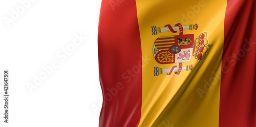 spain flag nation illustration banner 3d