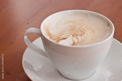 Close up of cappuccino photo