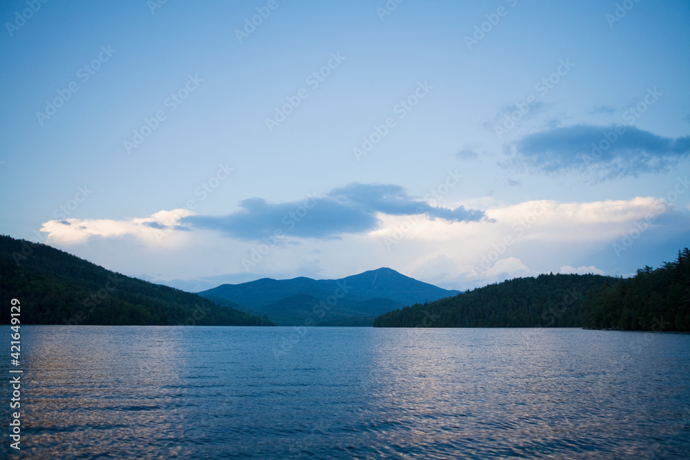 Lake Placid with Whiteface Mountain in background Lake Placid with Whiteface Mountain in background