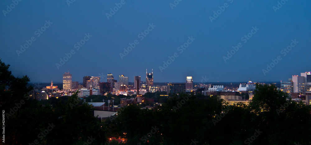 Nashville Tennessee after sunset