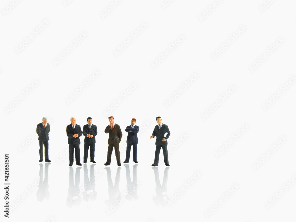 Studio shot of businessman figurines Studio shot of businessman figurines