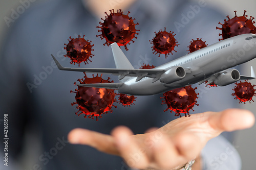Stop airplane sign. Sign of...