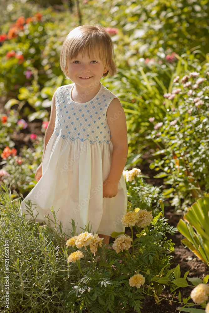 Portrait of girl (2-3) in garden Portrait of girl (2-3) in garden