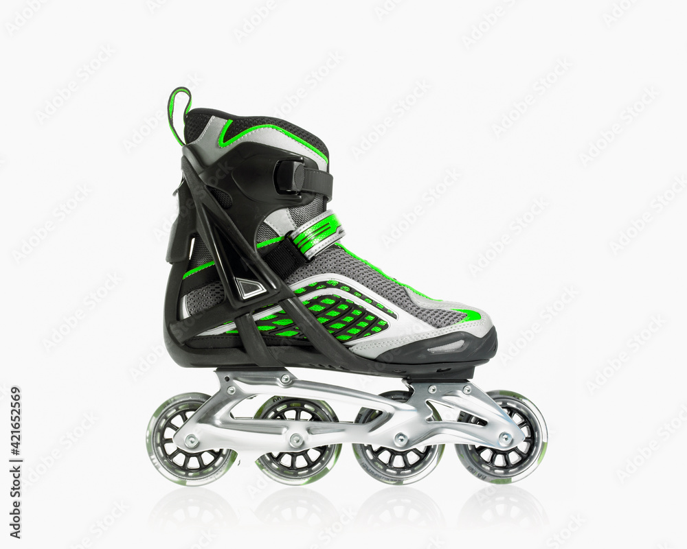 Studio shot of rollerblade shoe Studio shot of rollerblade shoe