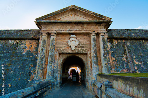 Puerto Rico, Arch gate to fort photo