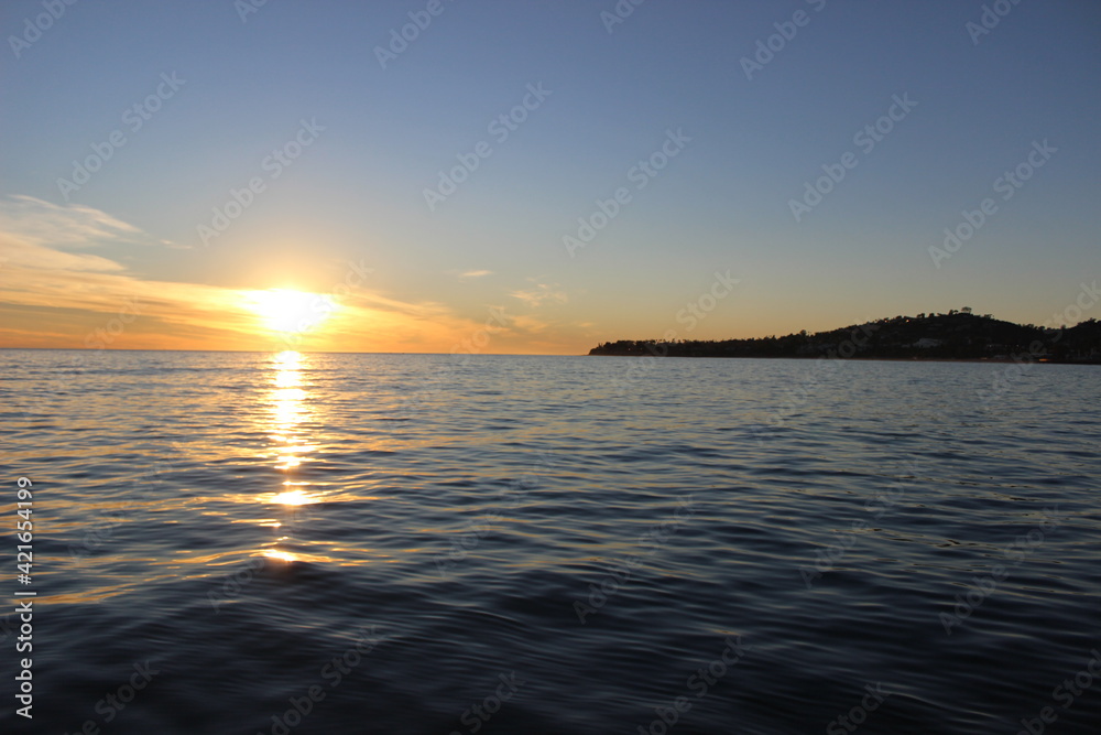 sunset over the sea