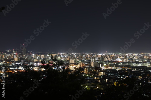 とても美しい日本の岡山県岡山市の夜景
