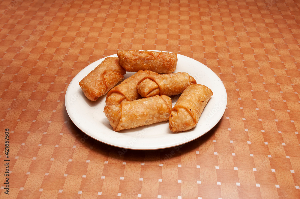 Fototapeta premium Chinese Egg Rolls