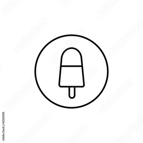 Cornet ice creamicon. Outline cornet ice creamvector icon for web design isolated on white background photo