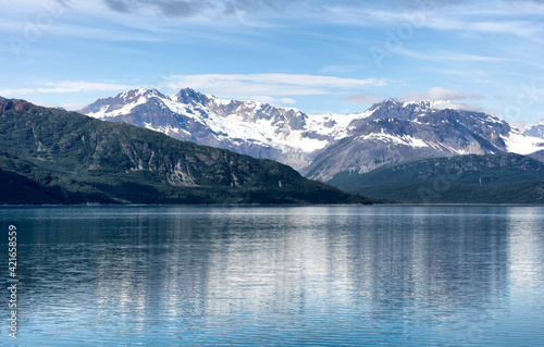 Alaska Glacier bay landscape during late summer