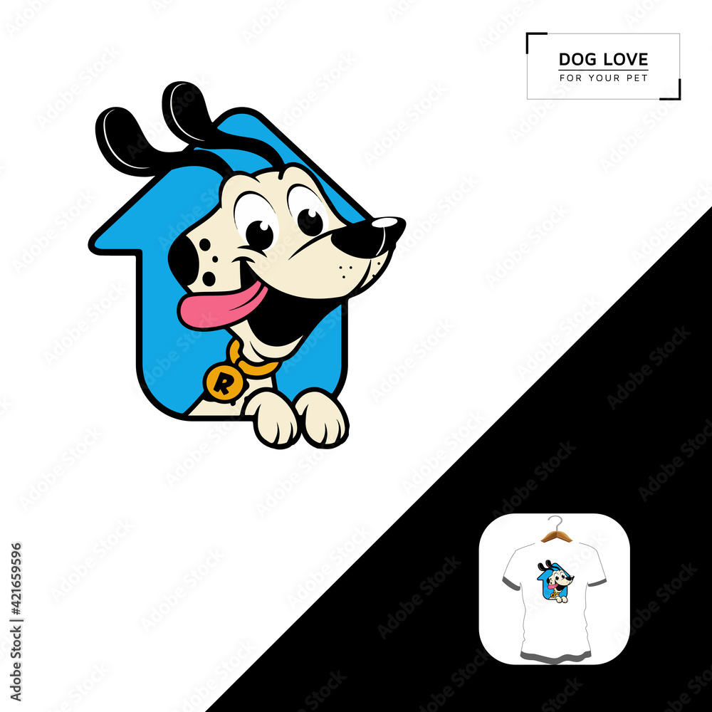 Fototapeta premium Doggie Day Care, dog t shirt design your own