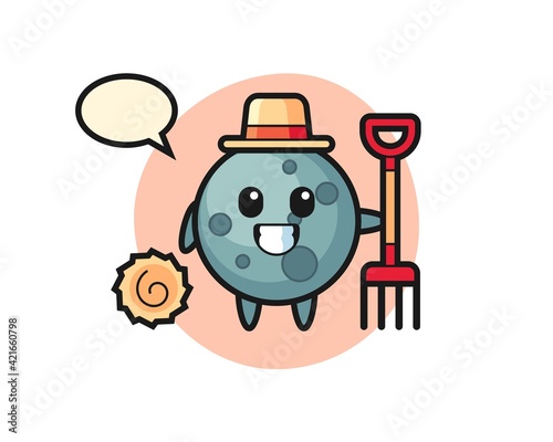 Mascot character of asteroid as a farmer