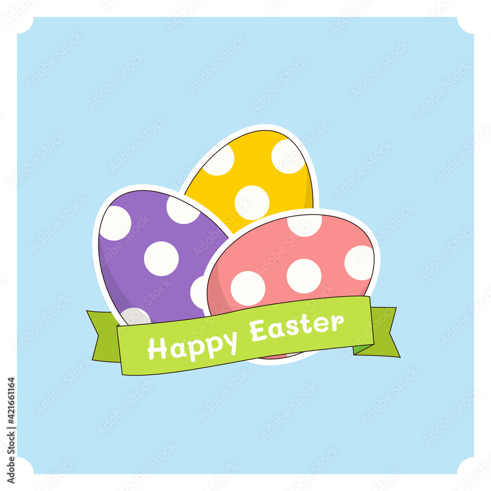 Easter card with easter eggs background Easter card with easter eggs background