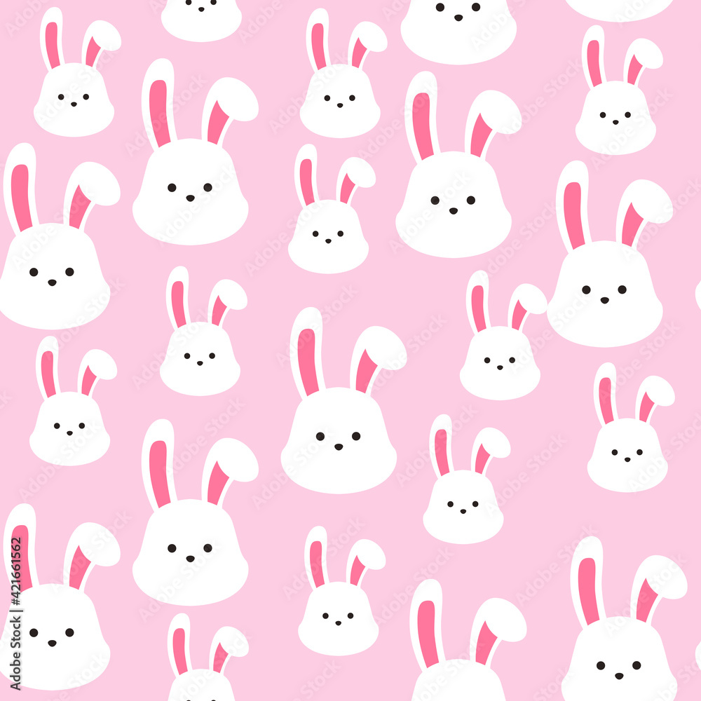 Naklejka premium Seamless easter pattern background vector illustration easter day concept