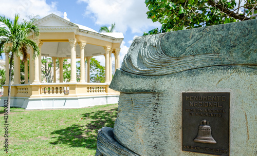 National Monument plaque in the Leoncio Vidal public park, Santa Clara, Cuba photo