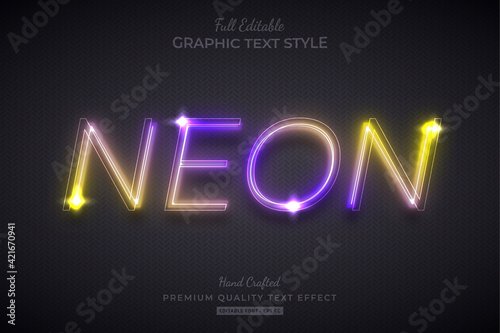 Gradient Neon Editable Text Effect Font Style