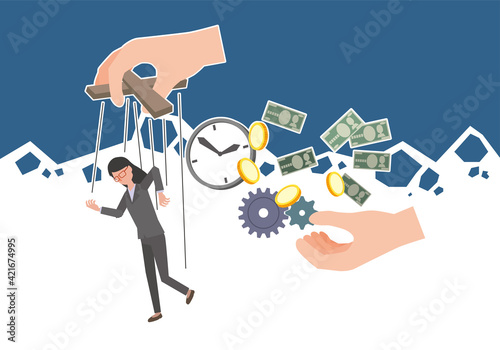 搾取される女性会社員のイメージ