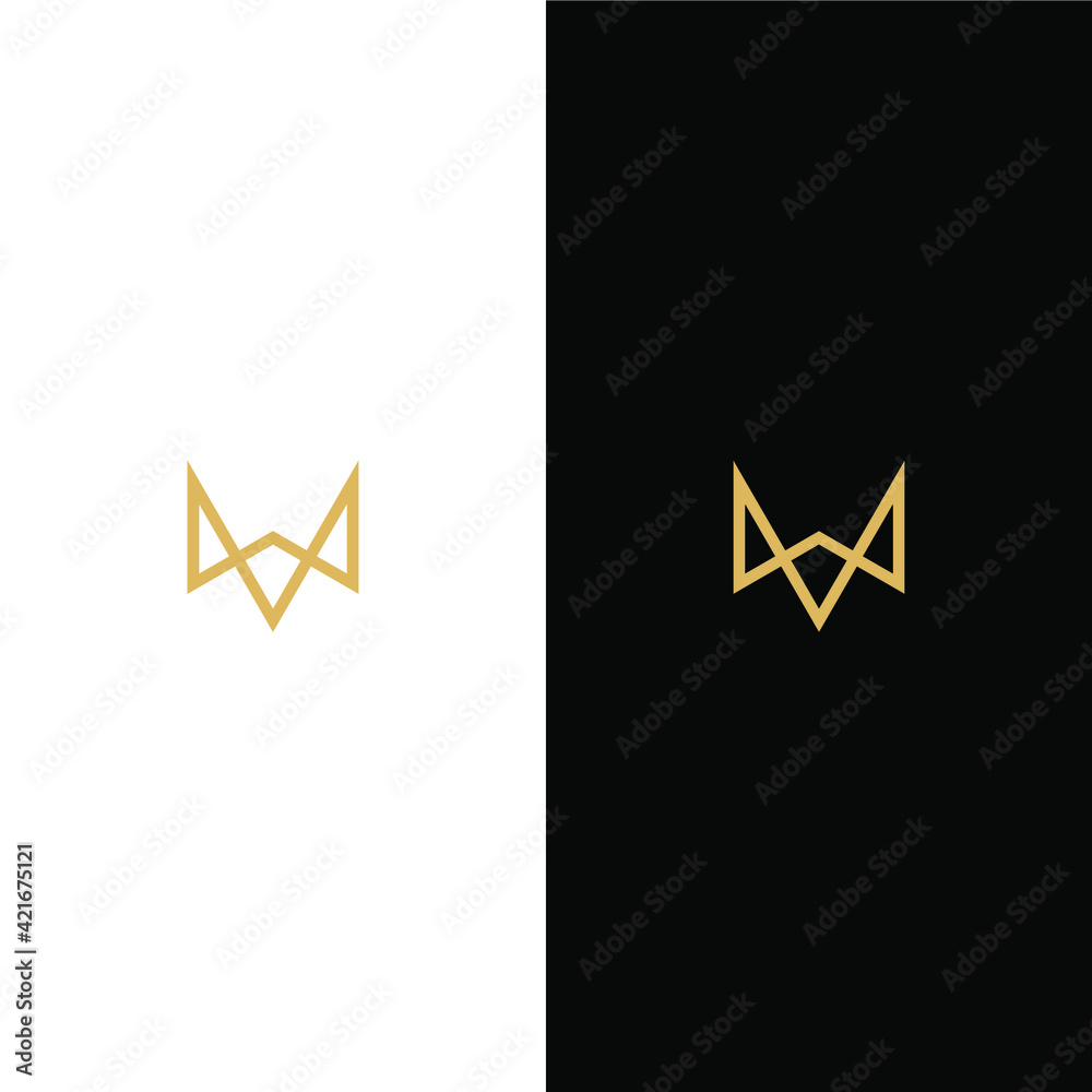 Elegant stylized wolf head logo. A great brand for companies Elegant stylized wolf head logo. A great brand for companies