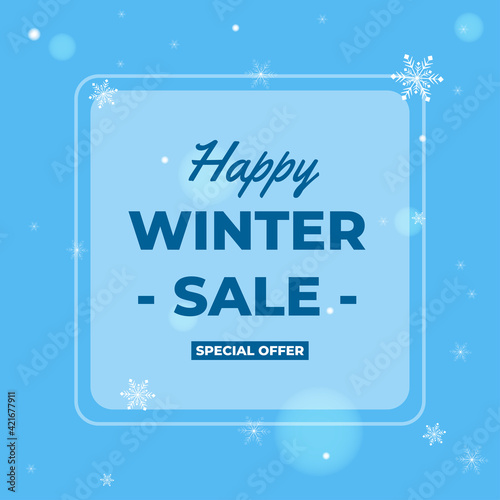 Special offer happy winter sale banner template design concept  good for your online promotion vector