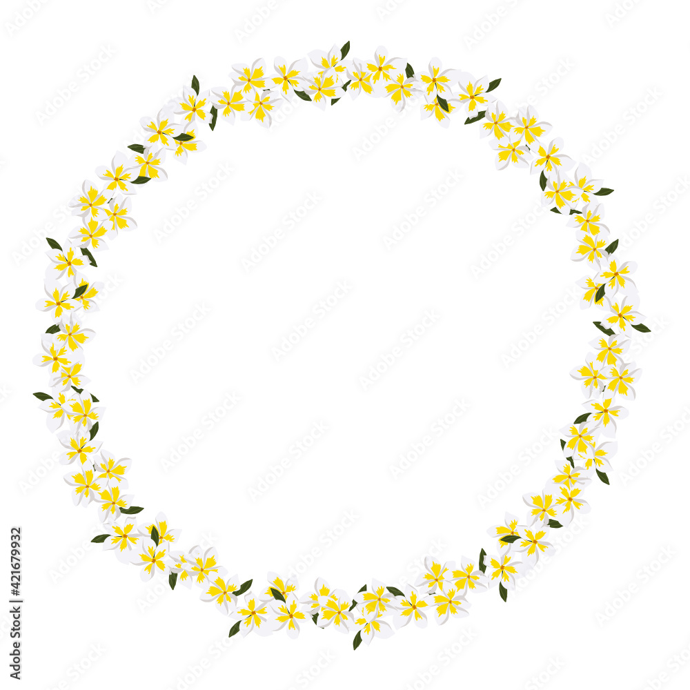 circle of yellow flowers