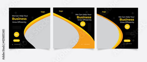 Business promotion and corporate social media banner template