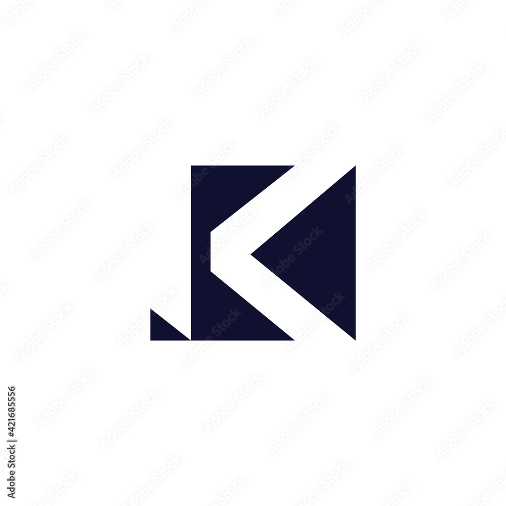 letter ik geometric abstract geometric square logo vector letter ik geometric abstract geometric square logo vector