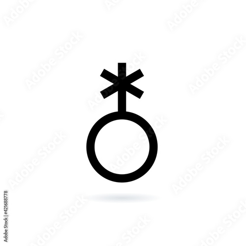 The Non Binary symbol. Isolated Vector Sign