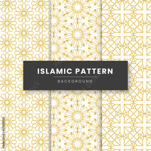 Abstract geometric islamic pattern background. based on ethnic muslim ornaments. elegant background for greeting cards, invitations. photo