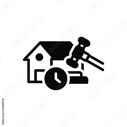 Black solid icon for temporary