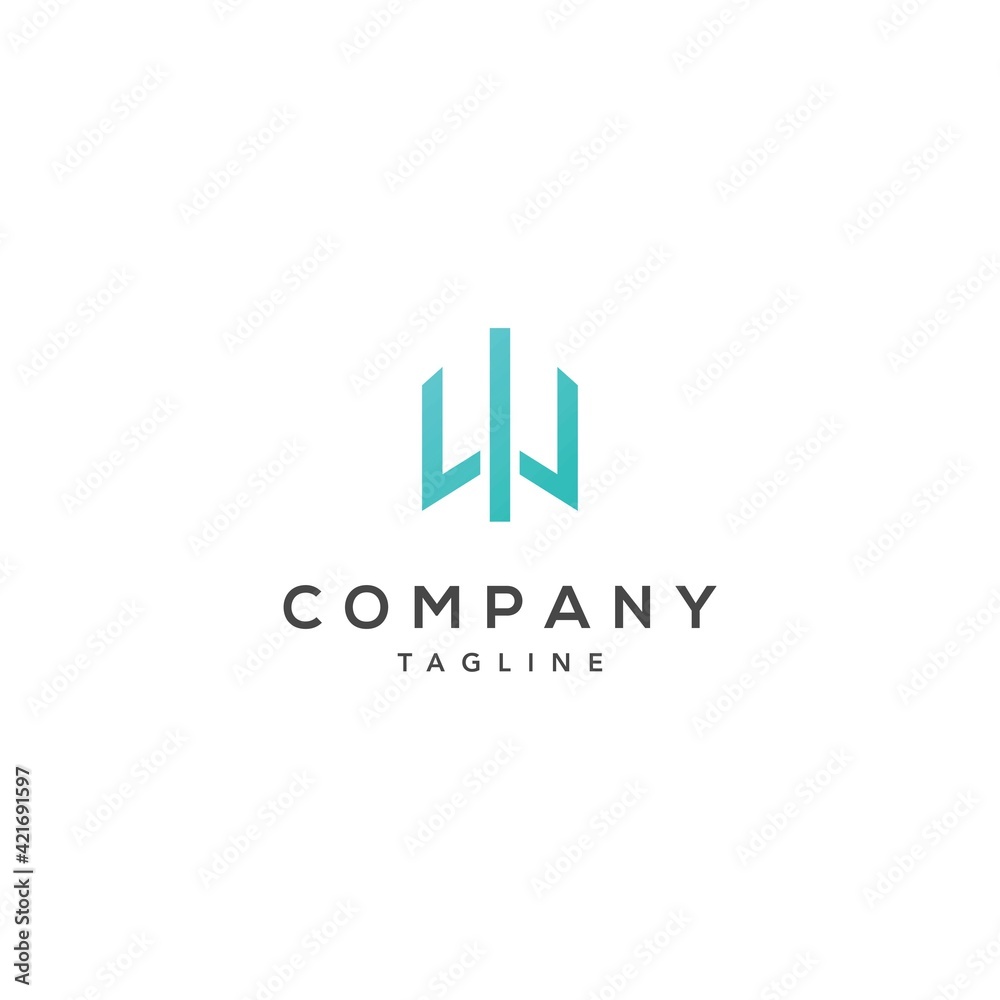Modern and luxurious initial W letter logo design