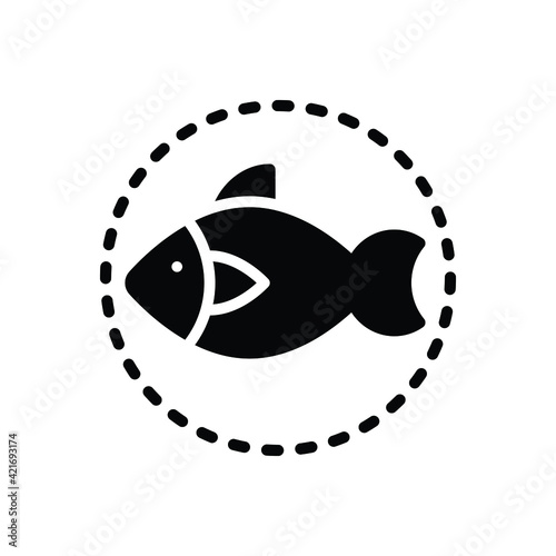 Black solid icon for creatures