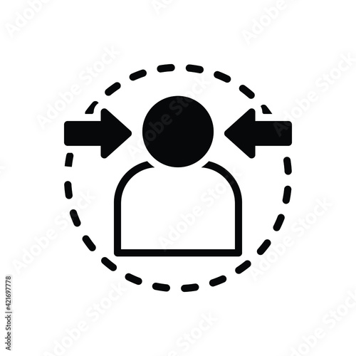 Black solid icon for yourself
