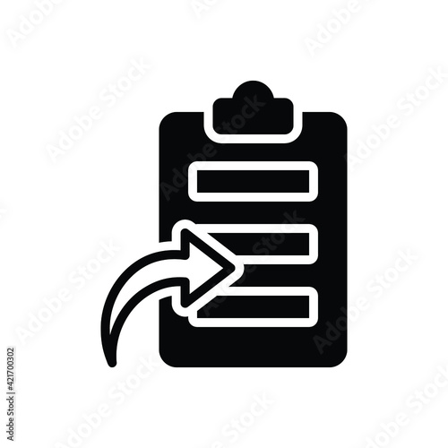 Black solid icon for retrieved