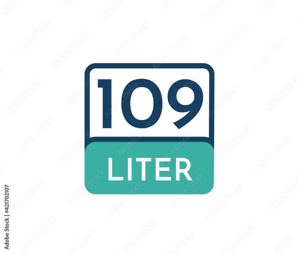 109 liters icon vector illustration 109 liters icon vector illustration