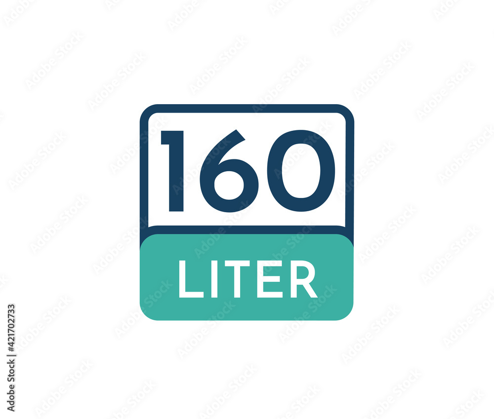 160 liters icon vector illustration