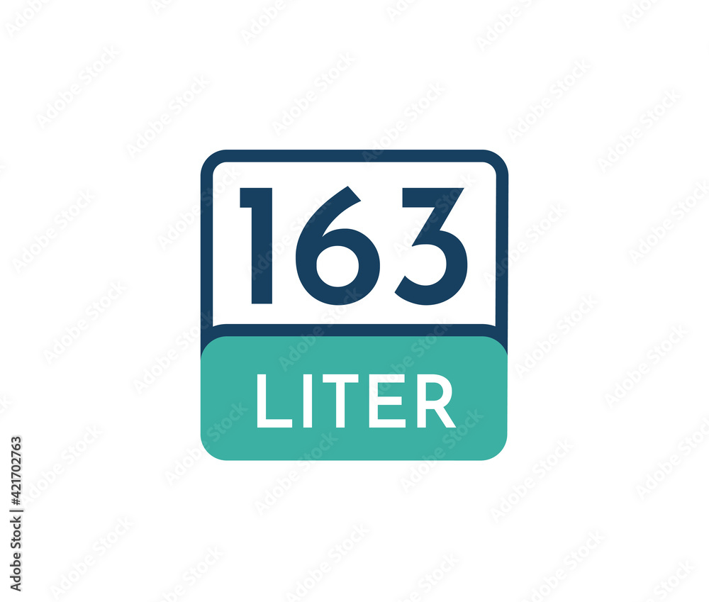 163 liters icon vector illustration